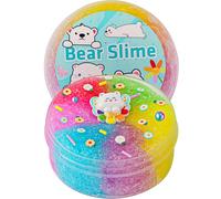 Bear Rainbow Snow Fizz Slime Non Collant pour Enfants, Jouet sensoriel pour Filles et garçons, pour Anniversaire, Pâques, Halloween et Noël