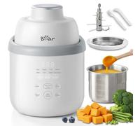 Bear Robot Cuiseur Bébé Multifonctions 10 en 1 NutriEase AllStage en Acier Inoxydable, Cuiseur Vapeur Mixeur OneStep, Cuisson et Mixage Automatiques pour une Alimentation Bébé Maison Saine, Sans BPA