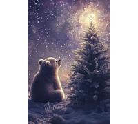 Bear’s Silent Night: A Magical Christmas Journal: A Cozy Holiday Notebook Featuring a Realistic Bear, Glittering Snow Tree, and Starlit Sky