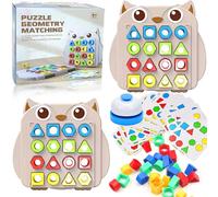Bear Shapes Association Game,Geometric Shapes Matching Game,Shape Matching Game,Color Sensory Educational Toy,Montessori Geometric Shapes Educational Games 3-12 Years Old.[F7]