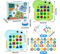 Bear Shapes Association Game,Geometric Shapes Matching Game,Shape Matching Game,Color Sensory Educational Toy,Montessori Geometric Shapes Educational Games 3-12 Years Old.[F5]