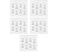 Bear Silicone Form 5Pcs Set | Food Grade DIY Jewelry Pendant Forms | High Temp 230℃ / Low Temp - 40℃ | Reusable & Dishwasher Safe for Baking/Crafts