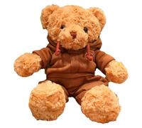 Bear Stuffed Animal - 24x16x38cm Toy, Soft, Dark Brown Light Brown | Adorable Peluche Bear for Children Adults Families Lovers, Birthday Gift Cuddly Toy for Home Decoration