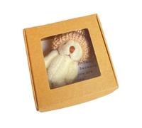 Bear Stuffed Animal - Handmade Little Plush Bear in Box | Soft Positive Home Dsecor with Inspirational Card Handmade Pet Buddy for Women Boys Girls and Others