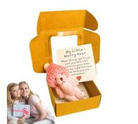 Bear Stuffed Animal, Handmade Plush Bears in Gift Box, 3.35x1.57 inches Pets Buddy & Inspirational Card, Positive Home Décor Present for Birthdays, Holidays, and Special Occasions
