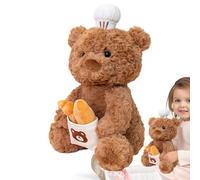 Bear Stuffed Animal, Soft Huggable Plush Figurine, 10.63 inches Adorable Animals Doll & Realistic Figurine Design, Fuzzy Toy for Girlfriend, Kids, Teens, Wife, Adults, and Friends