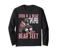 Bear Wears Shoes But Still Has Bear Feet - Manche Longue