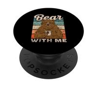 Bear with Me Amoureux Animaux Punition Ours PopSockets PopGrip Adhésif