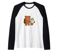 Bear with Me - Ours Amusant pour Amateurs de café, randonneurs, campeurs Manche Raglan
