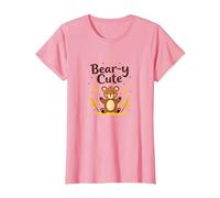 Bear-y Adorable Peluche étoiles pour Enfant Cadeau d'automne T-Shirt, Femme, Rose, XL