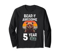 Bear-y Awesome Ours Amusant 5 Ans pour garçon Manche Longue