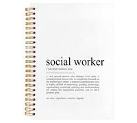 BearCake Cadeaux pour travailleurs sociaux, cadeaux d'appréciation des travailleurs sociaux, carnet à spirale à couverture rigide de 14 x 21 cm, cadeau de remise de diplôme, décoration de bureau