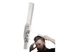 Beard Comb, Beard Brush, 6.5x0.87x0.24 Inches Stainless Steel Trimmer Accessory Compact Grooming Tool, Foldable Broom for Husband Styling, Men, Travel Kit, Home, Daily