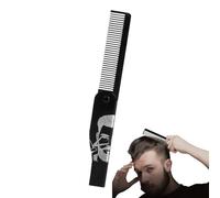 Beard Comb, Foldable Grooming Brush, Stainless Steel Design, Compact Portable Tool, Ideal for Men, Styling, Travel, Daily Care, Gift for Husband, Dad 1.35 Inches Black, Silver