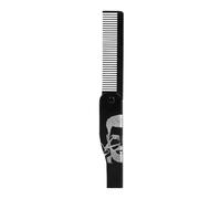 Beard Comb, Folding Grooming Tool, Portable Stainless Steel Brush, Styling Accessory for Husband Dad, Lightweight, Travel Home Use, 6.5x0.87x0.24 inches, Sturdy Compact Design