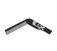 Beard Comb, Grooming Brush, Foldable Stainless Steel Compact Design Facial Hair Moustache Tool Ideal for Husband Dad Men Styling Travel Home Adult Use, 16.5x2.2x0.6cm
