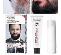 Beard Dye Shampooing - 60 ml Kit de coloration longue durée Mustache | Couverture grise facile à appliquer pour un look naturel des cheveux du visage, formule douce pour texture et apparence, parfait