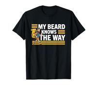 Beard Knows The Way Cadeau de randonnée pour randonneurs en Plein air T-Shirt