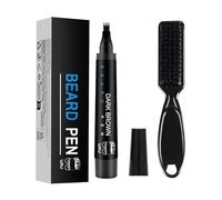 Beard Pen - Waterproof Filler Pencil | Mustache Shaping Tool | Sweatproof Beard Enhancer For Defining, Filling Patches, Natural Full Look For Men, Black & Brown Options