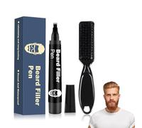 Beard Pencil Filler For Men,Stylo à Barbe étanche,Kit De Stylo De Remplissage,Stylo à Barbe Planche à Pointe de Micro for Men Beard, Moustache, Eyebrows (Brown)