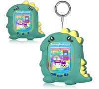 BEARDDO Coque en silicone compatible avec Tamagotchi Uni - Coque de protection pour machine de jeu pour Tamagotchi - Accessoires avec cordon à anneau (dinosaure vert)