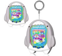 BEARDDO Coque en silicone compatible avec Tamagotchi Uni, housse de protection pour machine de jeu pour Tamagotchi Uni avec cordon à anneau (requin gris)