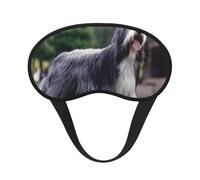 Bearded Collie Beardie Chiens gris bouclés Animaux de compagnie,Masques de sommeil occultants, cache-yeux couvrants, masques de sommeil anti-lumière
