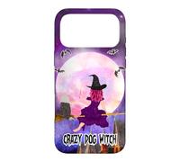 Bearded Collie Crazy Dog Witch Funny Puppy Halloween Coque pour iPhone 17 Pro Max