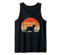 Bearded Collie Design rétro Silhouette Vintage pour Amoureux des Chiens Débardeur