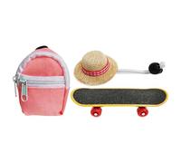 Bearded Dragon Accessories - Mini Pet Outfit, Reptile Fun Toys | 3 pièces Ajustable Hat Backpack Skateboard Collection, Small Animal Costume Kit For Lizards Hamsters Parrots Turtles