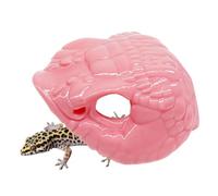 Bearded Dragon Cave, Snake Head Aquarium Decoration, Terrarium Enclosure Decor, Resin Rock House, for Gecko Iguana Tortoise Frog Snail Reptile Tank Habitat Accessories 4.09 X 3.74 X 1.97 in