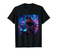 Bearded Dragon Cyberpunk Rider Moto Biker Synthwave T-Shirt