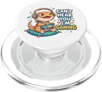 Bearded Dragon Gaming Reptiles Can't Hear You I'm Gaming PopSockets PopGrip pour MagSafe