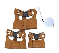 Bearded Dragon Harness, Adjustable Leather Harness, Small Animal Vest, Traction Rope Harness, PU Leather Harness, Walking Harness for Pets, Bearded Dragon Walking, Small Animal Harness