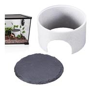 Bearded Dragon Hides, Basking Rocks Reptiles, Reptile Hiding Place, 3D Printed Reptile Cave, Snake Hiding Rock, 10.5x10.5x6.5cm 4.13x4.13x2.56 inches, Bearded Dragon Accessories