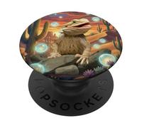 Bearded Dragon Shirt Youth Gecko Lizard Animal PopSockets PopGrip Adhésif