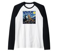 Bearded Dragons Prehistoric Starry Night Van Gogh Style Manche Raglan