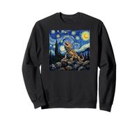 Bearded Dragons Prehistoric Starry Night Van Gogh Style Sweatshirt