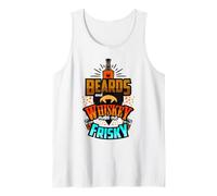 Beards and Whiskey Makes Me Frisky Mom Dad Shots Drink Shot Débardeur