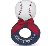Bearington Baby Lil Slugger Peluche Peluche Baseball Animal Anneau Doux Hochet 5.5 G