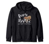 Bearly Awake Ne pas déranger | grizzly ours fatigué Sweat à Capuche