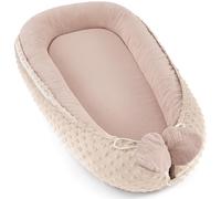 bearmoss Baby Réducteur de Lit Bébé 90x50cm en Minky Polyvalent pour Nid d'ange Couffin et Naissance Chaud et Doux et Accessoires pour nid Douillet (Couleur Sable)