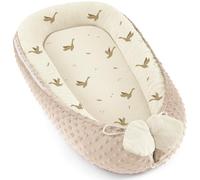 bearmoss Baby Réducteur de Lit Bébé 90x50cm en Minky Polyvalent pour Nid d'ange Couffin et Naissance Chaud et Doux et Accessoires pour nid Douillet (Imprimé Jaune)