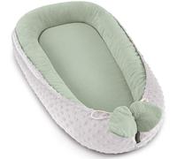 bearmoss Baby Réducteur de Lit Bébé 90x50cm en Minky Polyvalent pour Nid d'ange Couffin et Naissance Chaud et Doux et Accessoires pour nid Douillet (Grün)