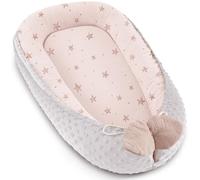 bearmoss Baby Réducteur de Lit Bébé 90x50cm en Minky Polyvalent pour Nid d'ange Couffin et Naissance Chaud et Doux et Accessoires pour nid Douillet (Étoiles de Sable)