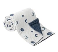 bearmoss Couverture en Mousseline Douce pour bébé et Nouveau-né, Couverture d'éveil pour Enfants, Filles, garçons, 75 x 100 cm(Lune Bleue)