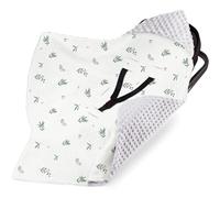 bearmoss Couverture Enveloppante Bébé 90 x 90cm Chanceliere Enveloppante Bébé Poussette ou Siege Auto Cosy Lavable nid d Ange pour Naissance Enfant (Bambou)