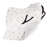 bearmoss Couverture Enveloppante Bébé 90 x 90cm Chanceliere Enveloppante Bébé Poussette ou Siege Auto Cosy Lavable nid d Ange pour Naissance Enfant (Pentagramme Blanc)