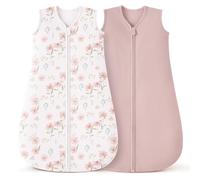 bearmoss Gigoteuse Bébé Été 0.5 Tog Turbulette 100% Coton Gigoteuse Respirante pour Bébé, Lot de 2 Emailloteuse Bébé 0-6 mois pour Nouveau-né et Nourrisson,67cm