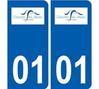 Bearn 01 Divonne-Les-Bains Logo Ville Autocollant Plaque Sticker - arrondis